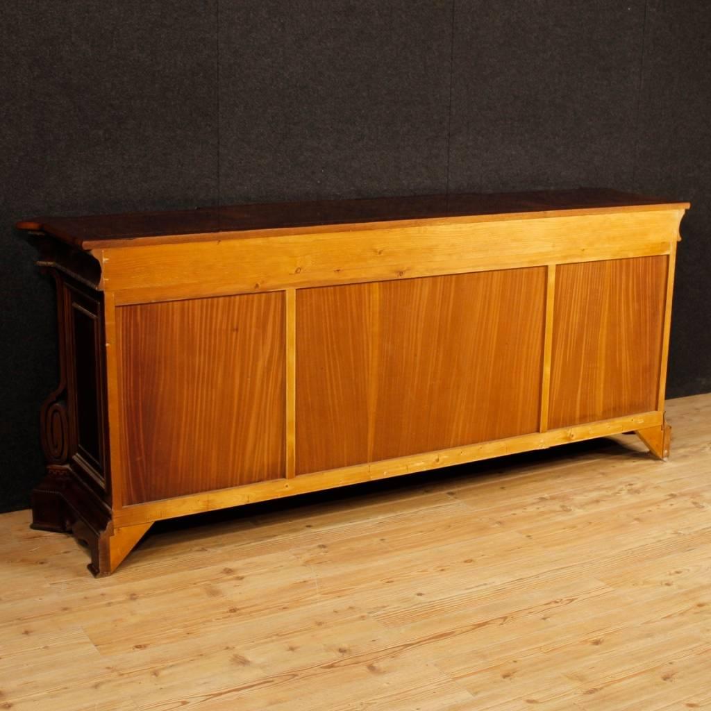 Italian Sideboard in Inlaid Wood with Four Doors from 20th Century 1