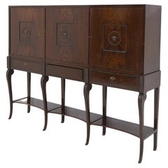 Italian Sideboard in Neoclassical Style in Mahogany Att. to Gianni Versace