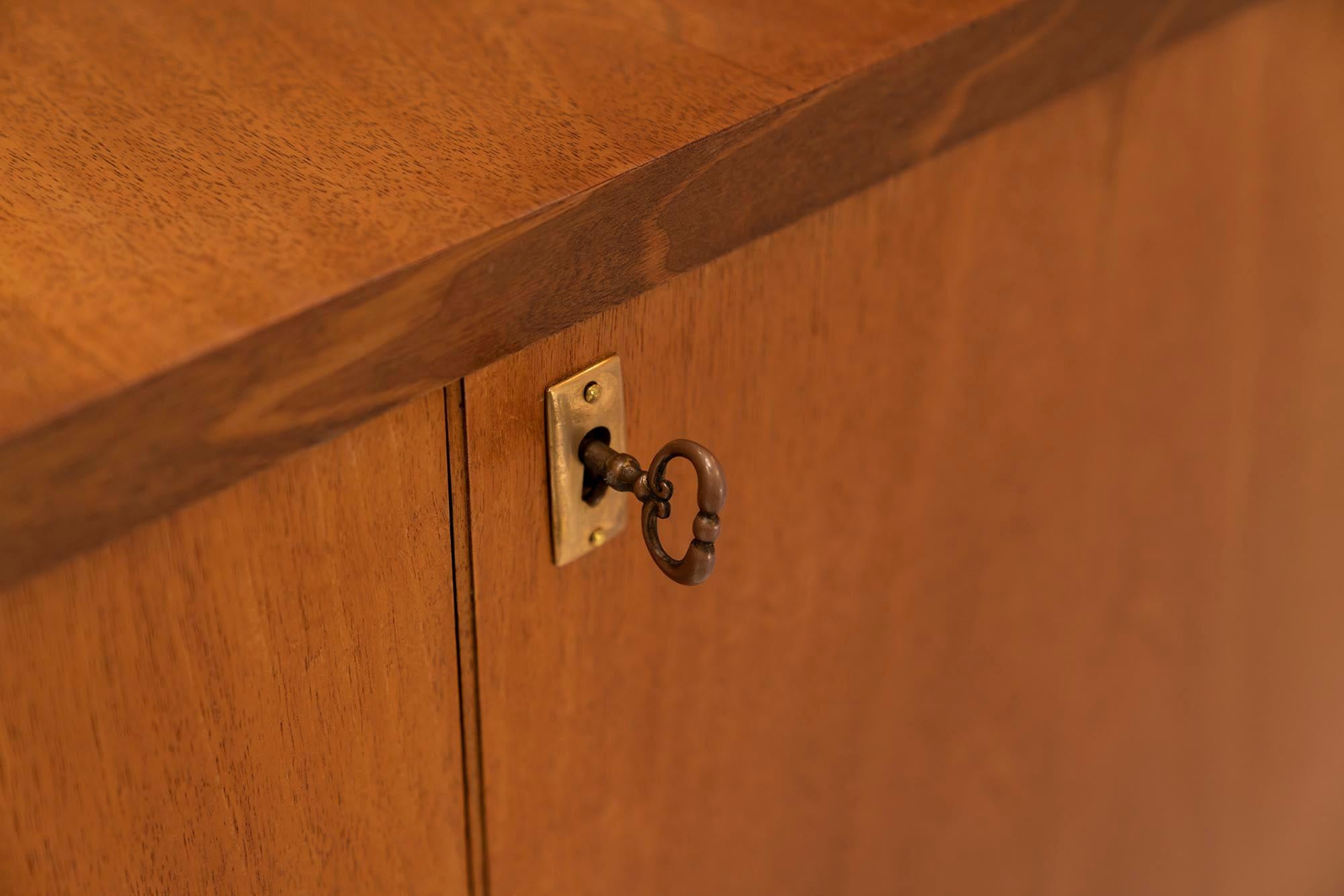 Italian Sideboard in Teak, Walnut and Brass, 1950s 4