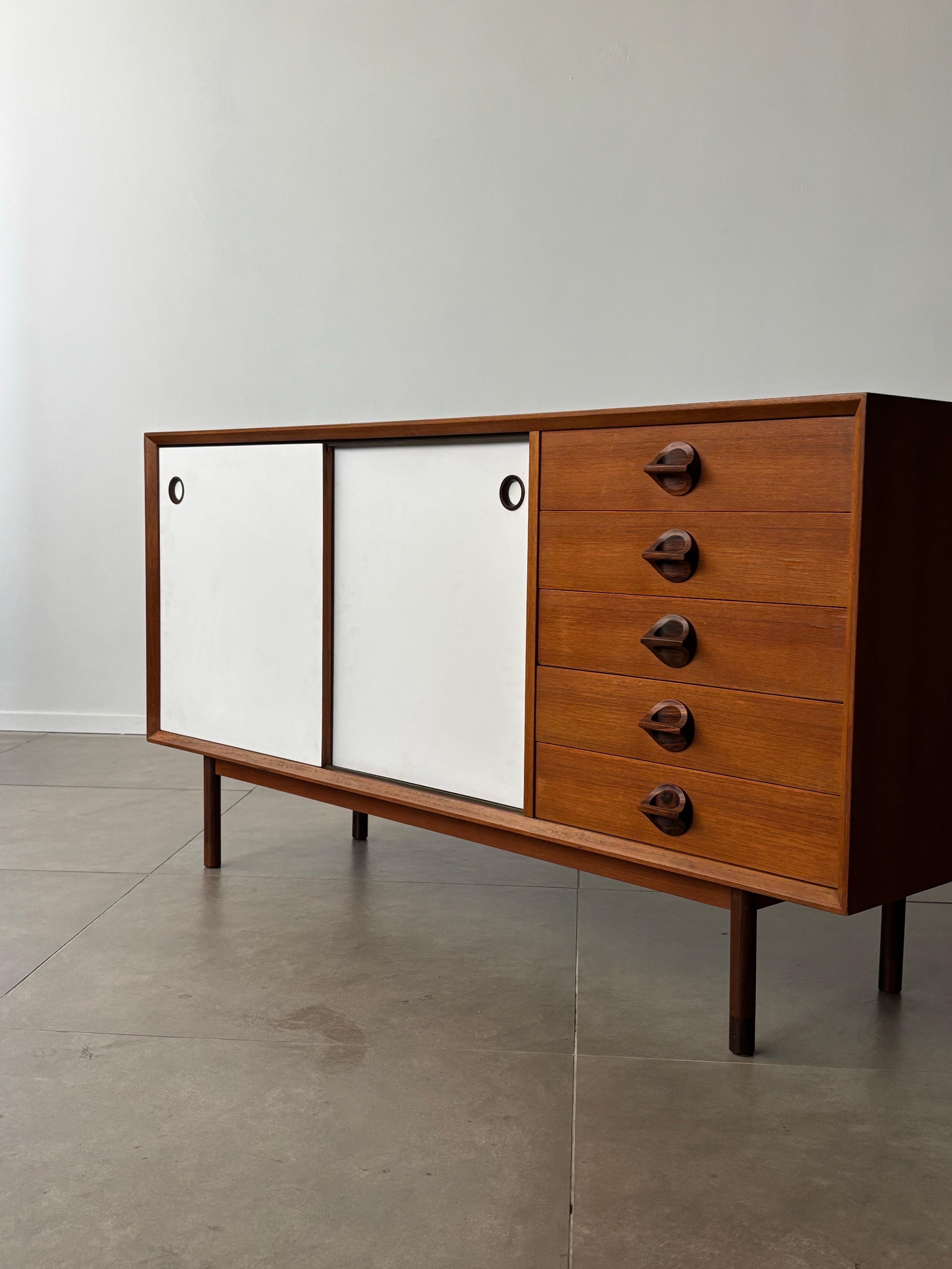 20th Century Italian sideboard “Monika” by George Coslin for Faram, designed in the 1960s For Sale