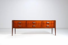 Italian sideboard or chest of drawers in teak Italy 1960