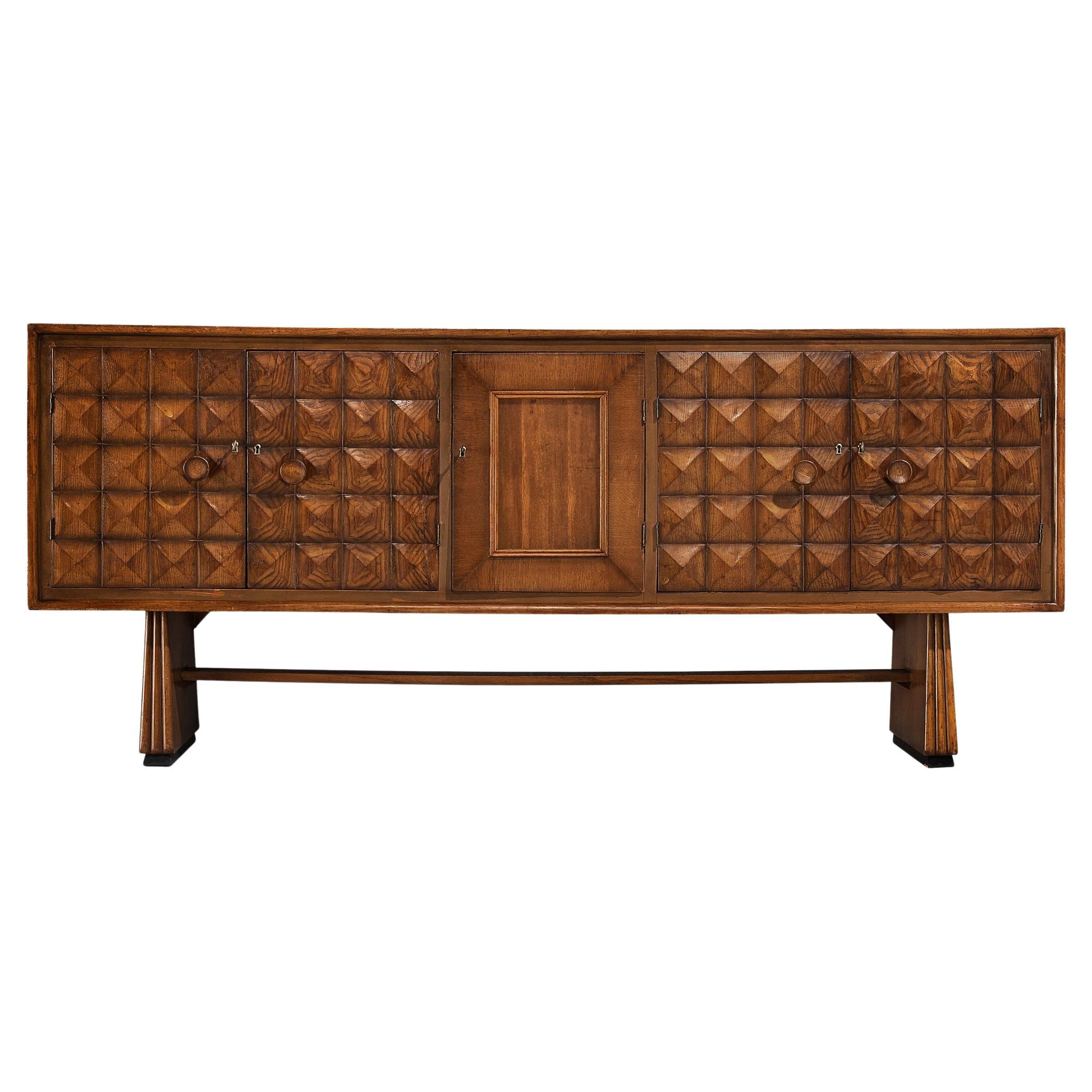 Italian Sideboard with Architectural and Decorative Elements