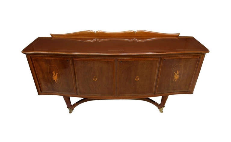 Mid-Century Modern Italian Sideboard with Bar Cabinet by Dassi