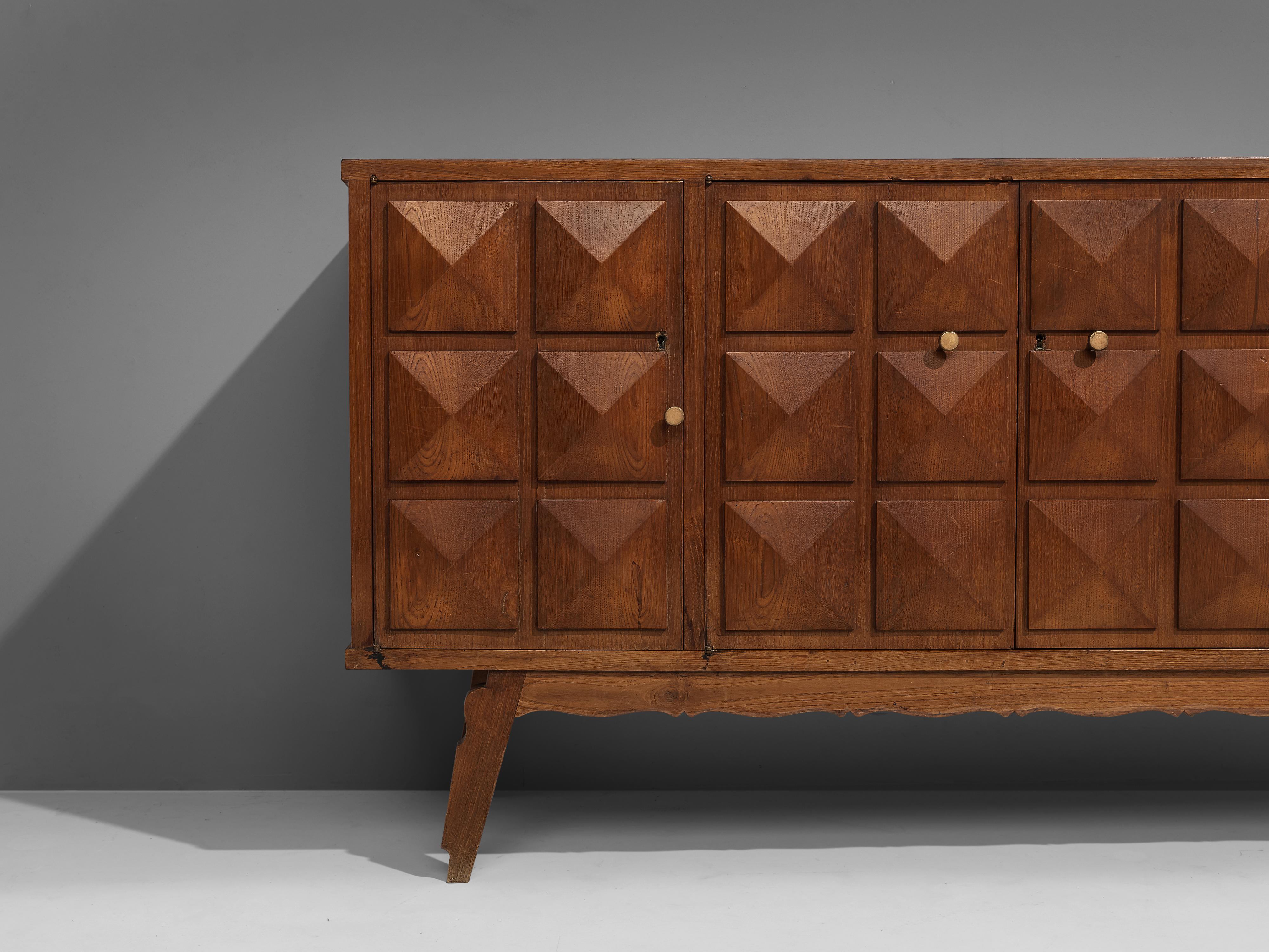 Italian Sideboard with Graphical Doors in Stained Ash 6