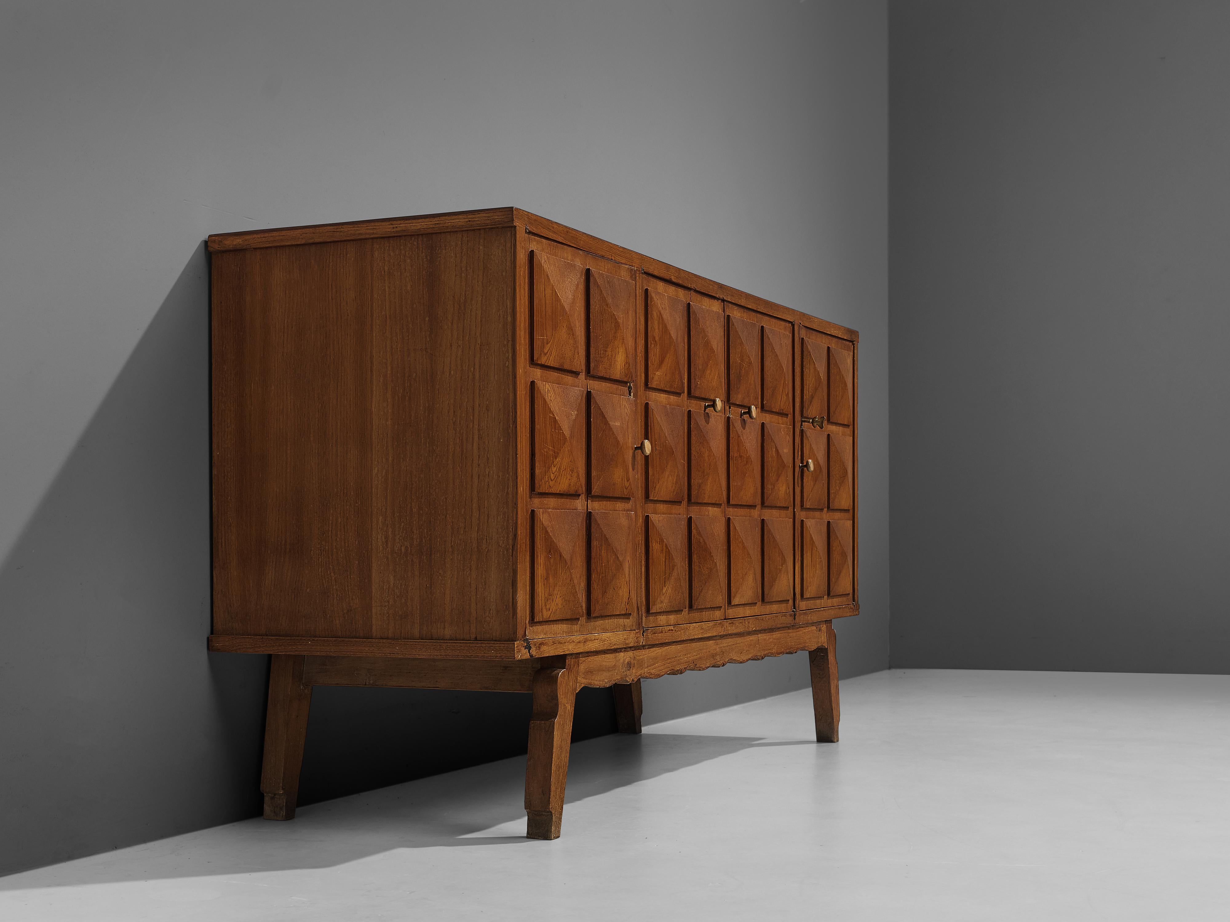 Italian Sideboard with Graphical Doors in Stained Ash 7