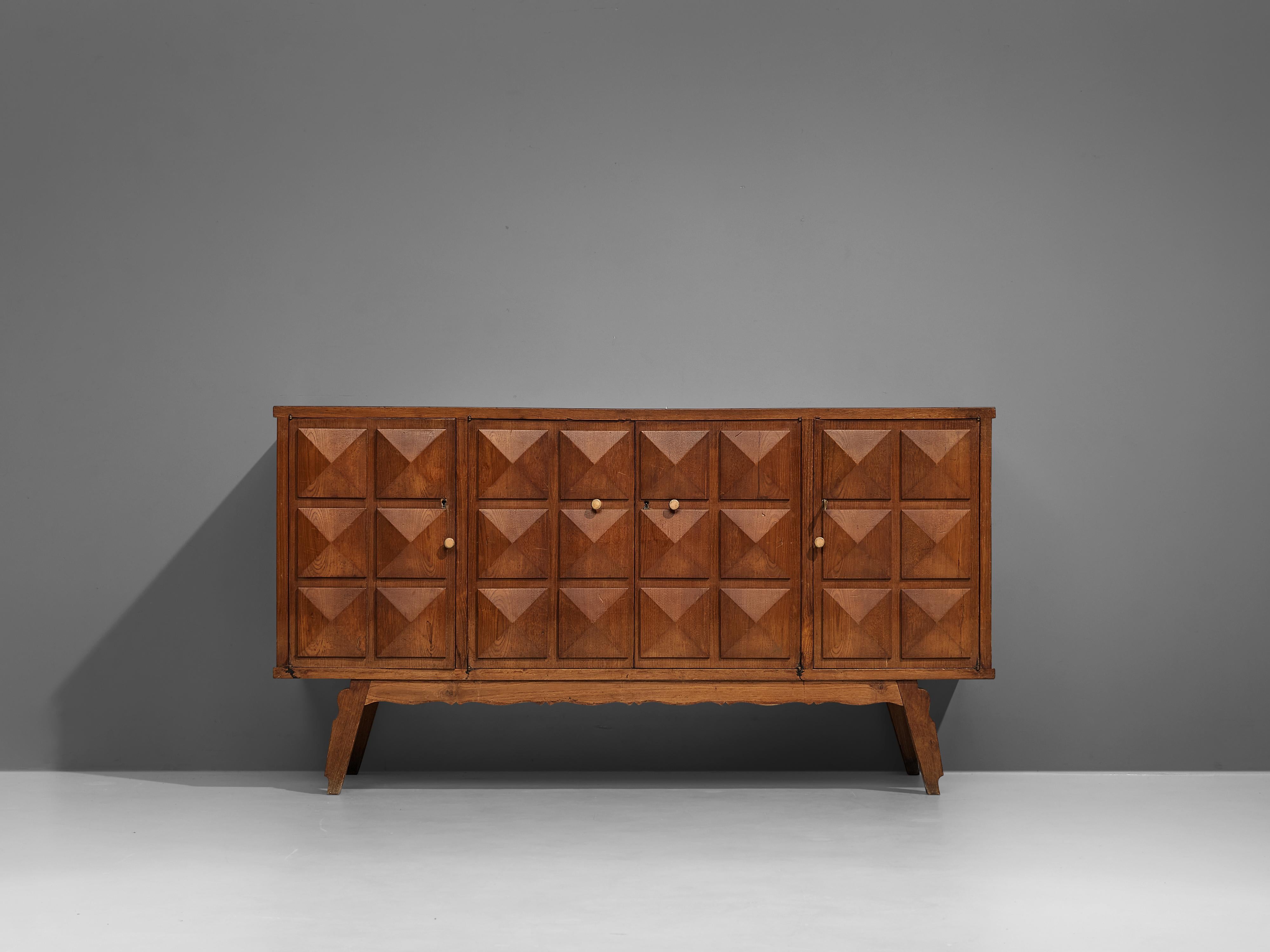 Italian Sideboard with Graphical Doors in Stained Ash 1
