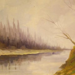 Italian Signed Painting Depicting Landscape, 20th Century