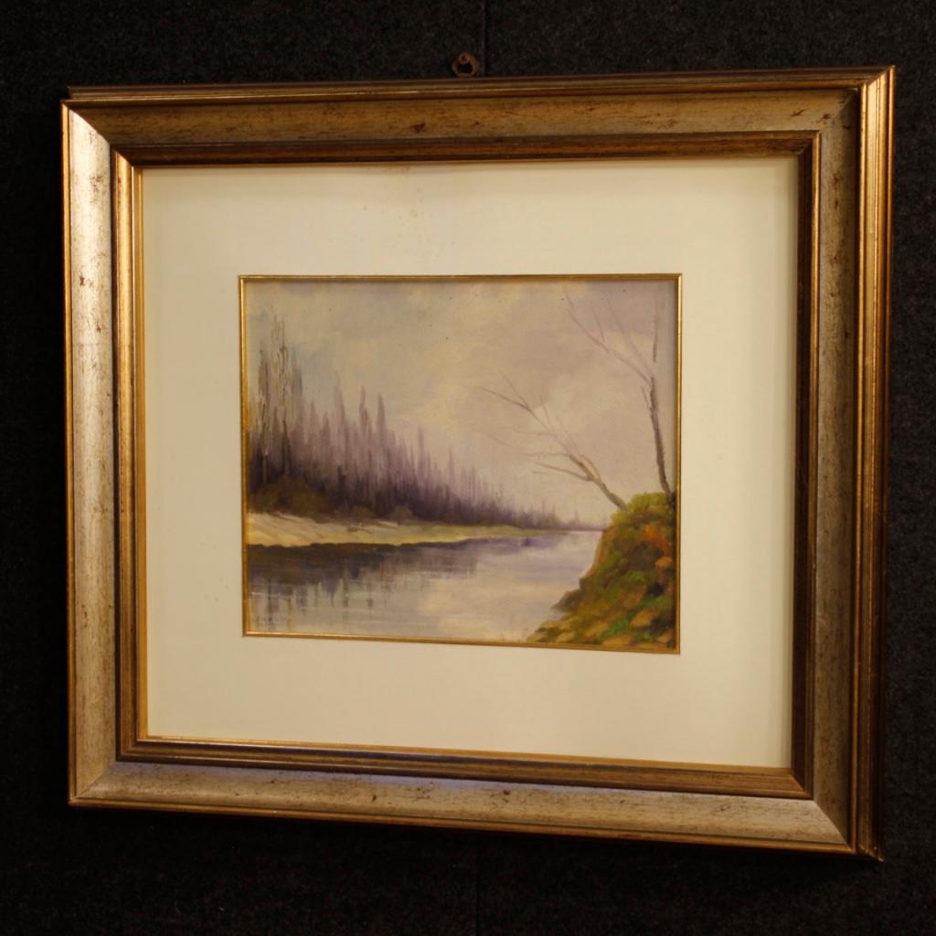 Italian Signed Painting Depicting Landscape, 20th Century For Sale 3