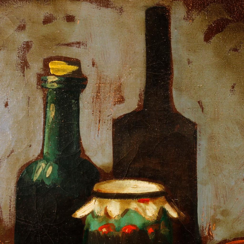 Italian Signed Painting Still Life, 20th Century For Sale 7