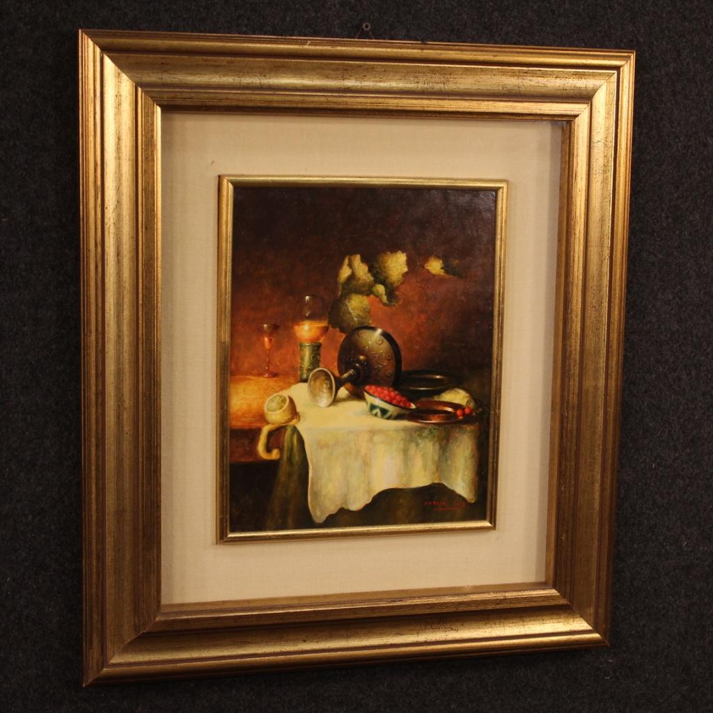 Italian Signed Painting Still Life, 20th Century For Sale 3