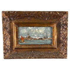 Italian Signed Period Framed Venetian Landscape