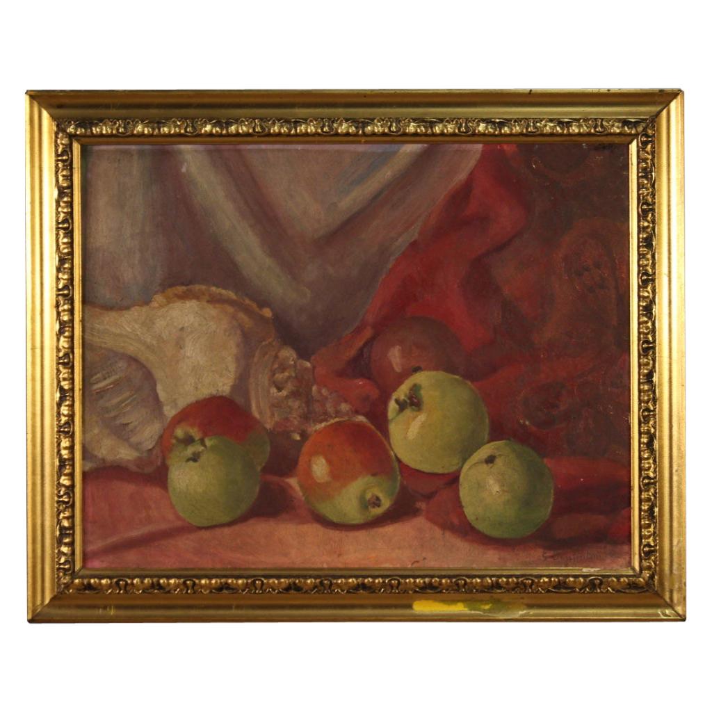 Italian Signed Still Life Painting, 20th Century For Sale
