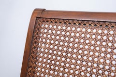 Pair Italian signed Wicker slipper chairs