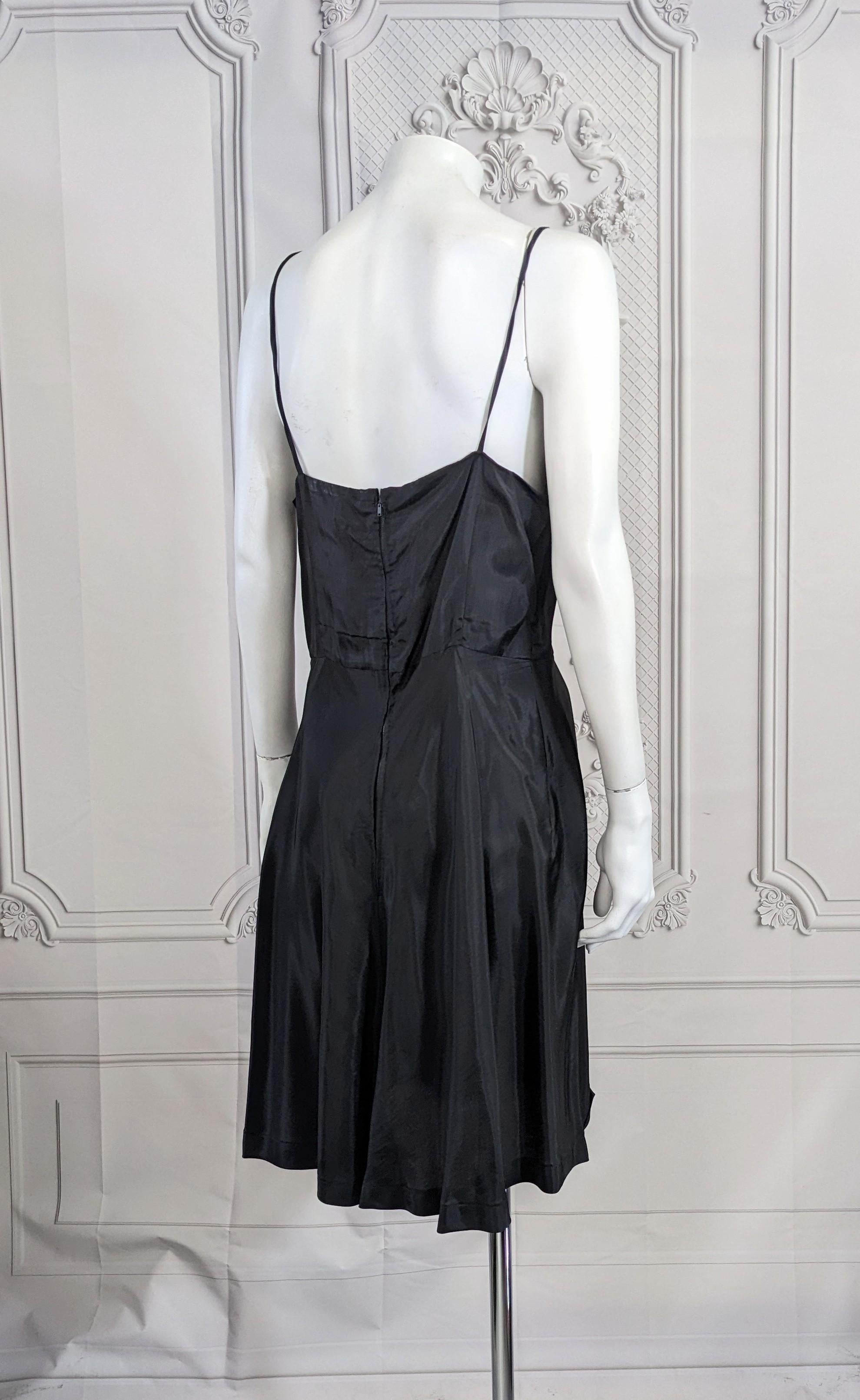 Italian Silk Crepe Print Ruffle Dress For Sale 5