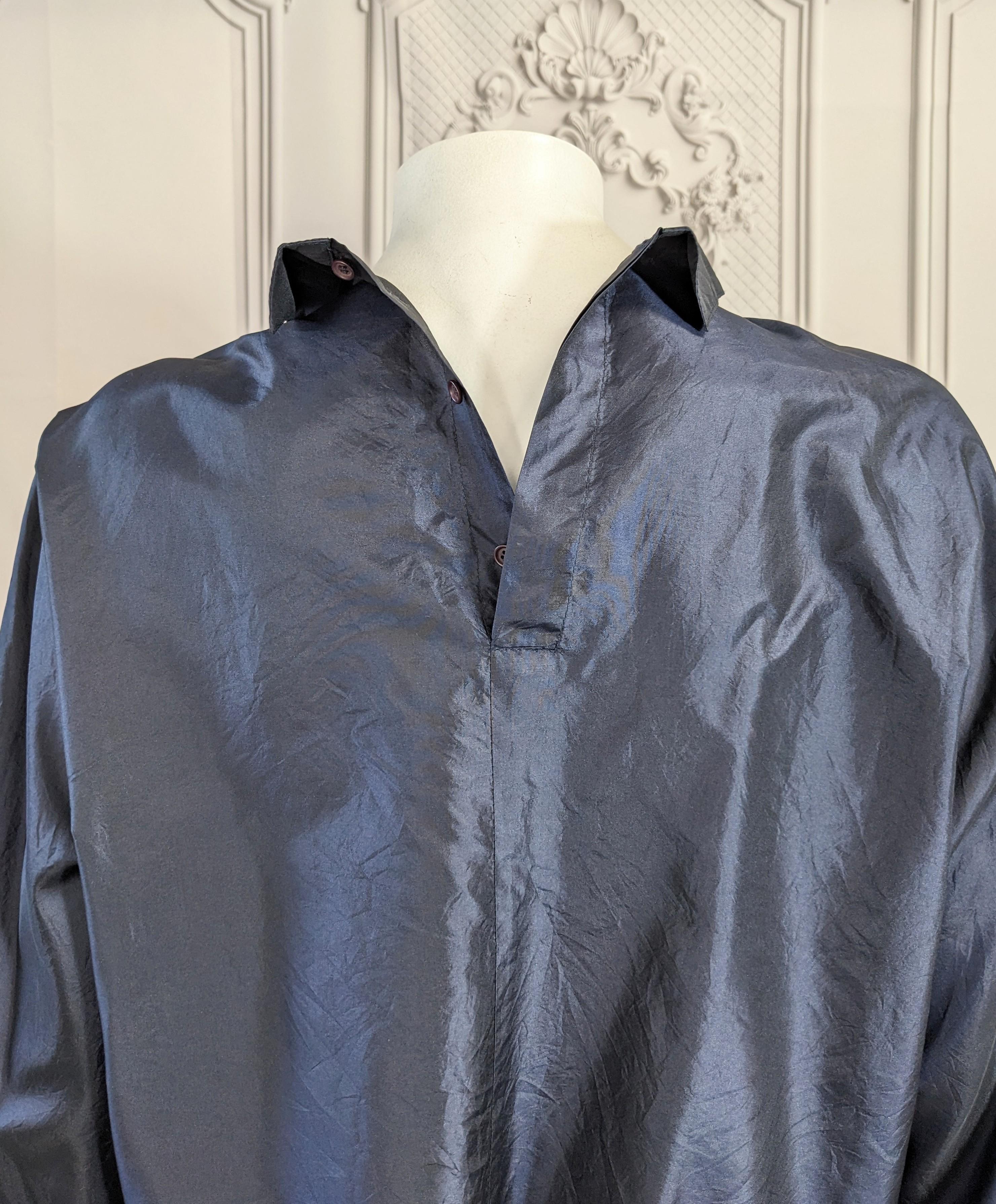Italian Silk Taffeta Trompe L'Oiel Blouse For Sale 1