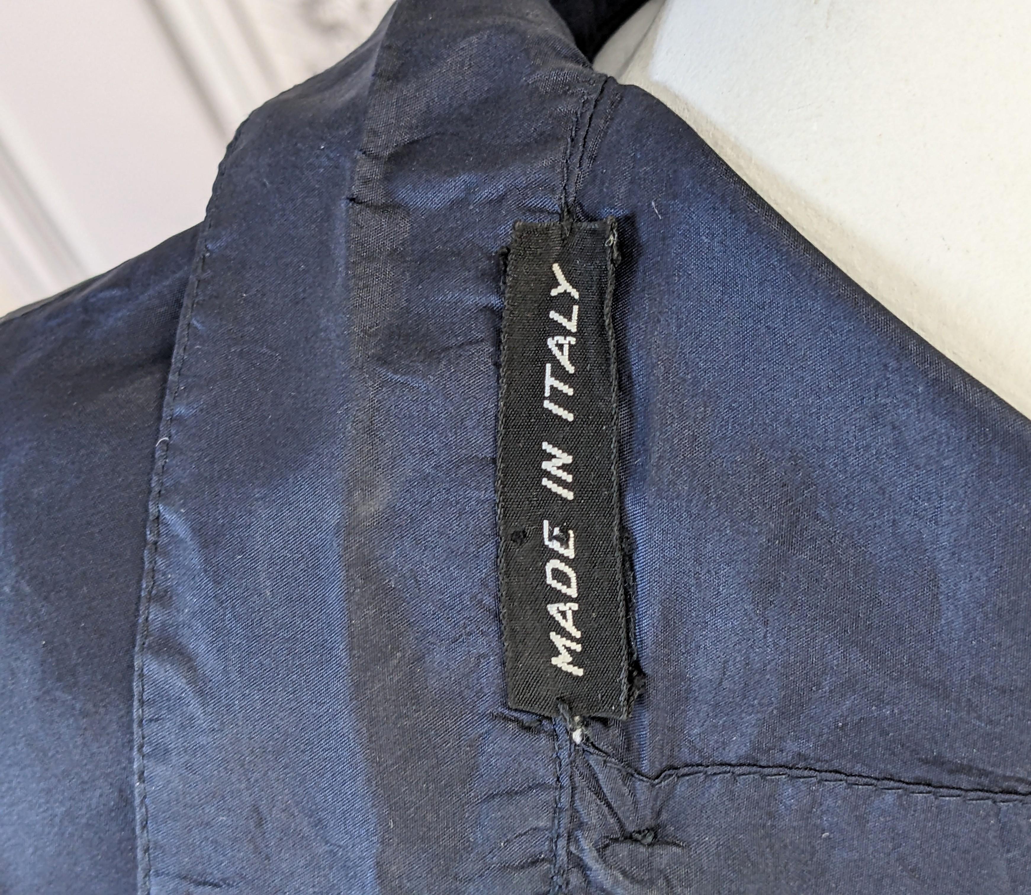 Italian Silk Taffeta Trompe L'Oiel Blouse For Sale 3
