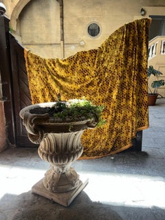 Italian Silk Velvet and Brocade Bedspread circa 1970