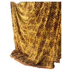 Italian Silk Velvet and Brocade Bedspread circa 1970