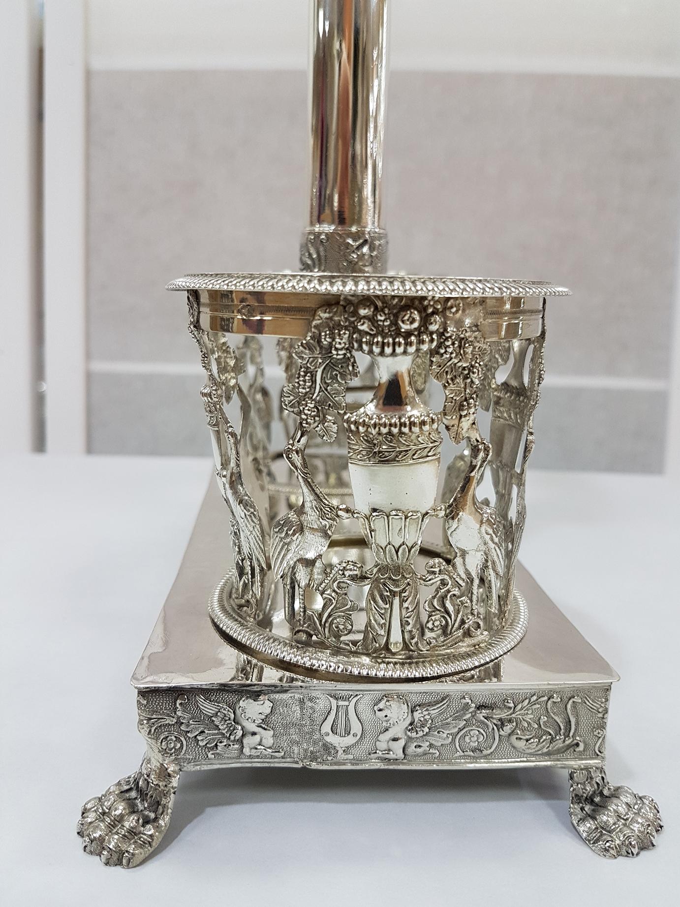 Italian Silver 950 Cruet by Gioanni Gilardi, Silversmith in Turin, 1824 8