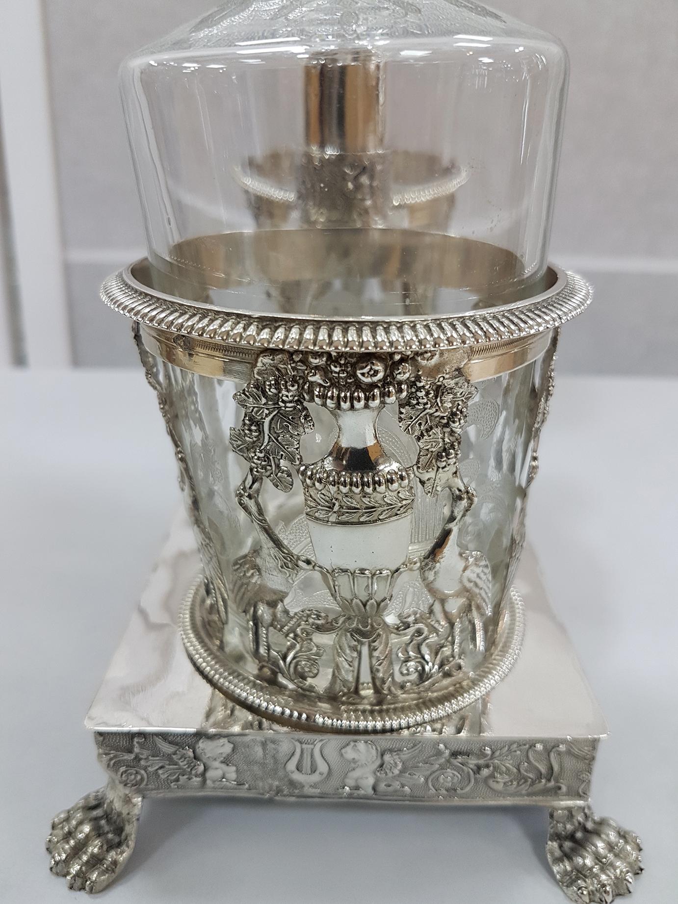 Italienisches Silber 950-Krümelentferner von Gioanni Gilardi, Silberschmied in Turin, 1824 12