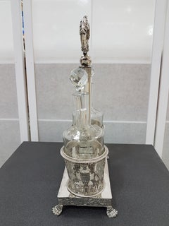 Italian Silver 950 Cruet by Gioanni Gilardi, Silversmith in Turin, 1824