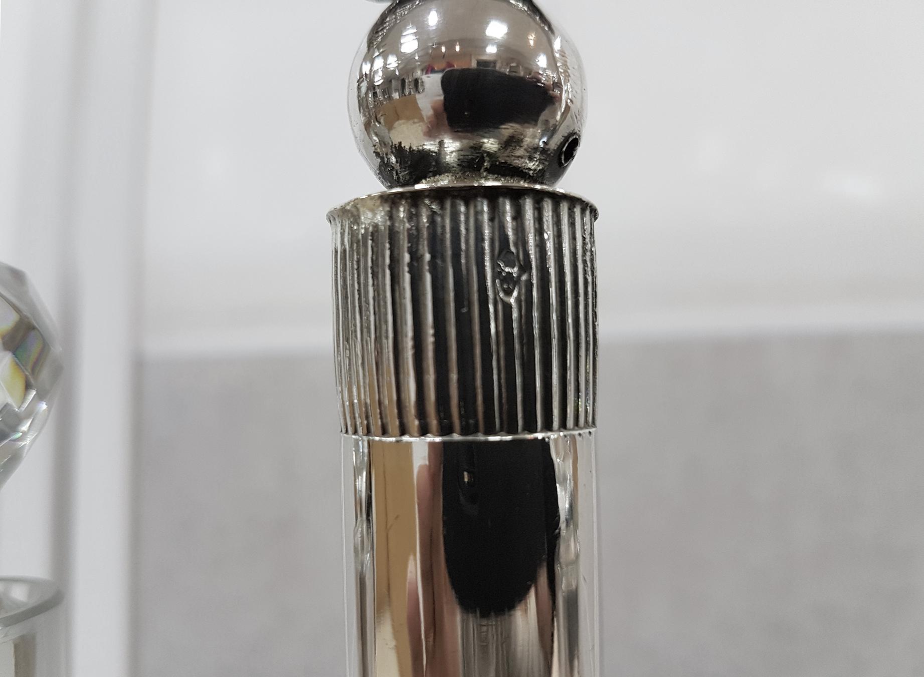 Italian Silver 950 Cruet by Gioanni Gilardi, Silversmith in Turin, 1824 1