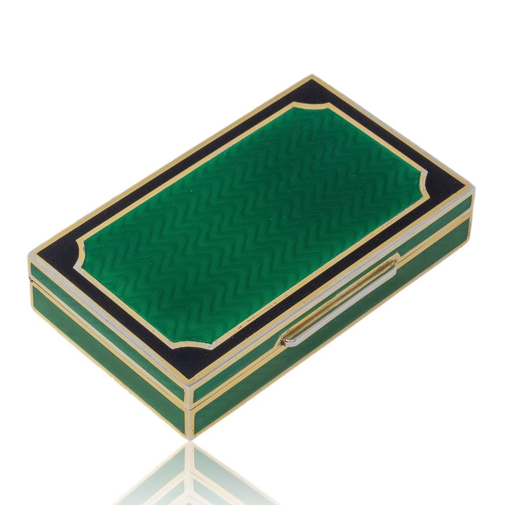 Mid-Century Modern Italian Silver and Enamel Box For Sale