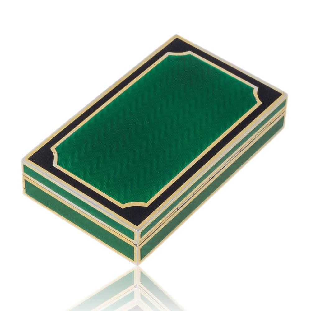 Cast Italian Silver and Enamel Box For Sale