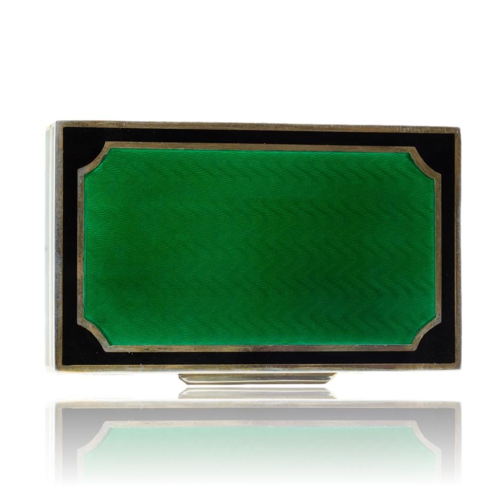 Italian Silver and Enamel Box For Sale 1