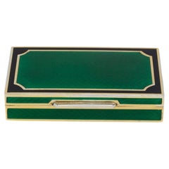 Caja italiana de plata y esmalte