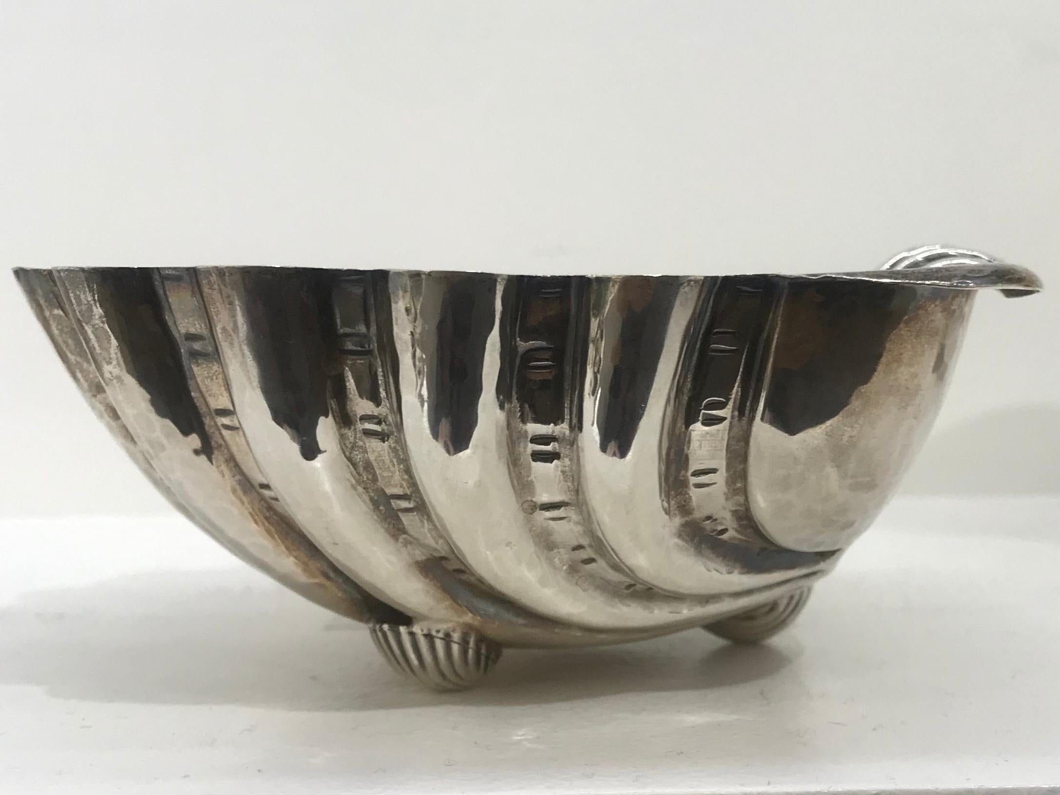 Italian Silver and Vermeil Shell Dish In Good Condition In New York, NY