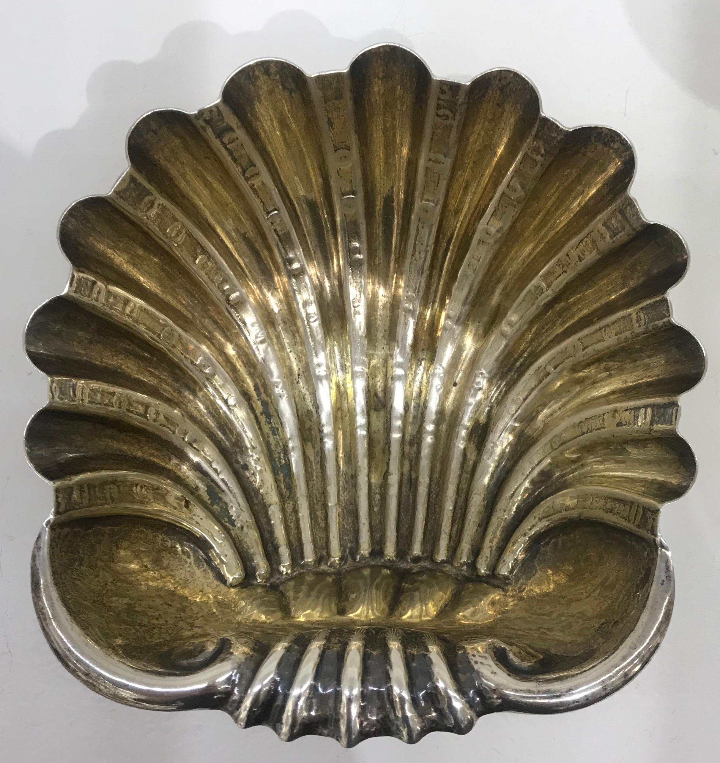 Italian Silver and Vermeil Shell Dish 2