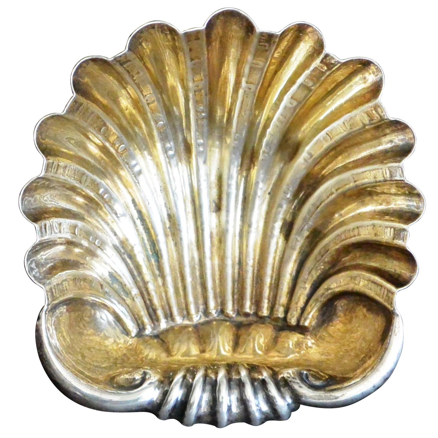 Italian Silver and Vermeil Shell Dish