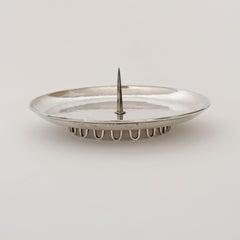 Italian Silver Art Deco Candleholder by Veneziani