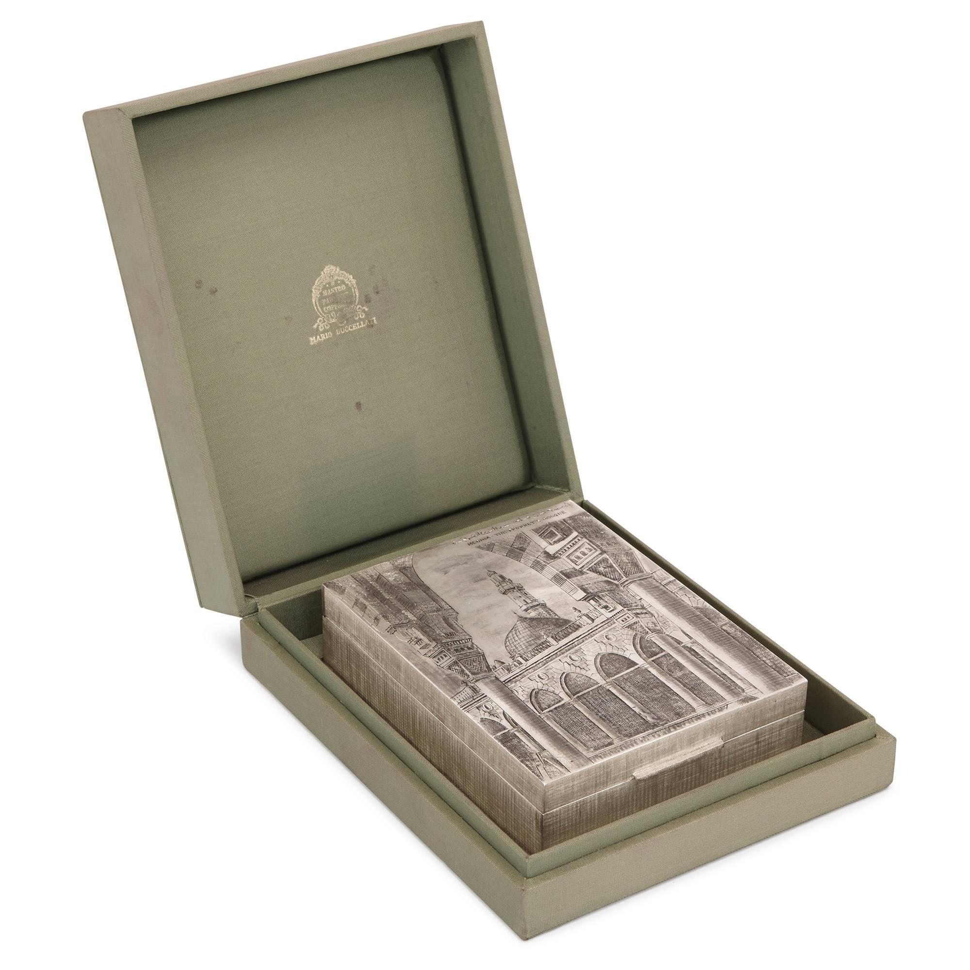 Italian Silver Box of Islamic Interest by Mario Buccellati In Excellent Condition In London, GB