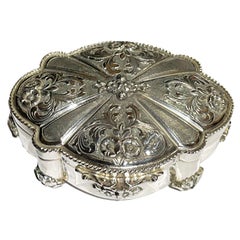 Vintage Italian Silver Box Raised, 1970s