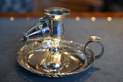 Italian Silver Circular Chamberstick, 1820s