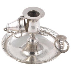 Italian Silver Circular Chamberstick, 1820s