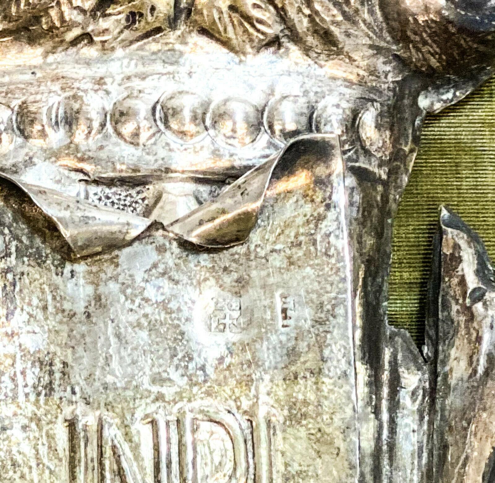 Italian Silver Embossed Relief Jesus on the Crucifix Cross Naples, 1850 In Good Condition In Gardena, CA