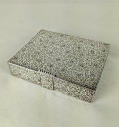 Minaudière italienne gravée en argent