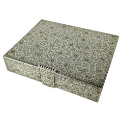 Minaudiere italiano grabado en plata