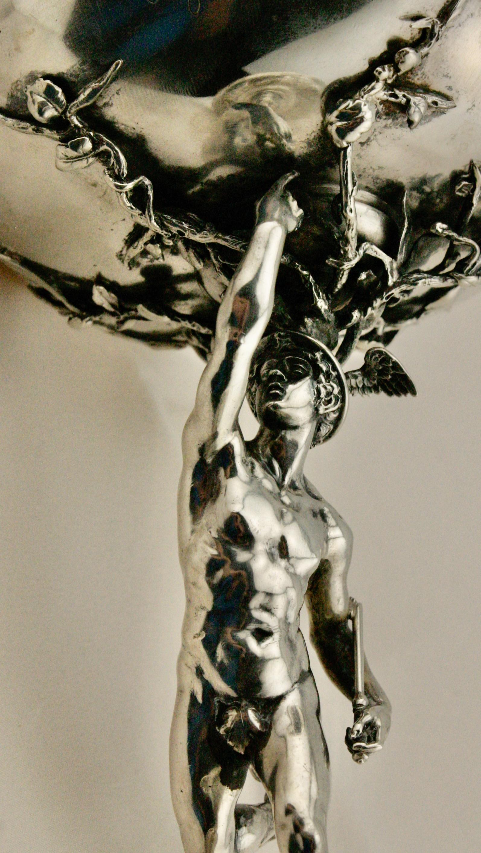 Neorinascimentale Complesso figurativo di Mercurio in argento di G. Accarisi, Firenze in vendita