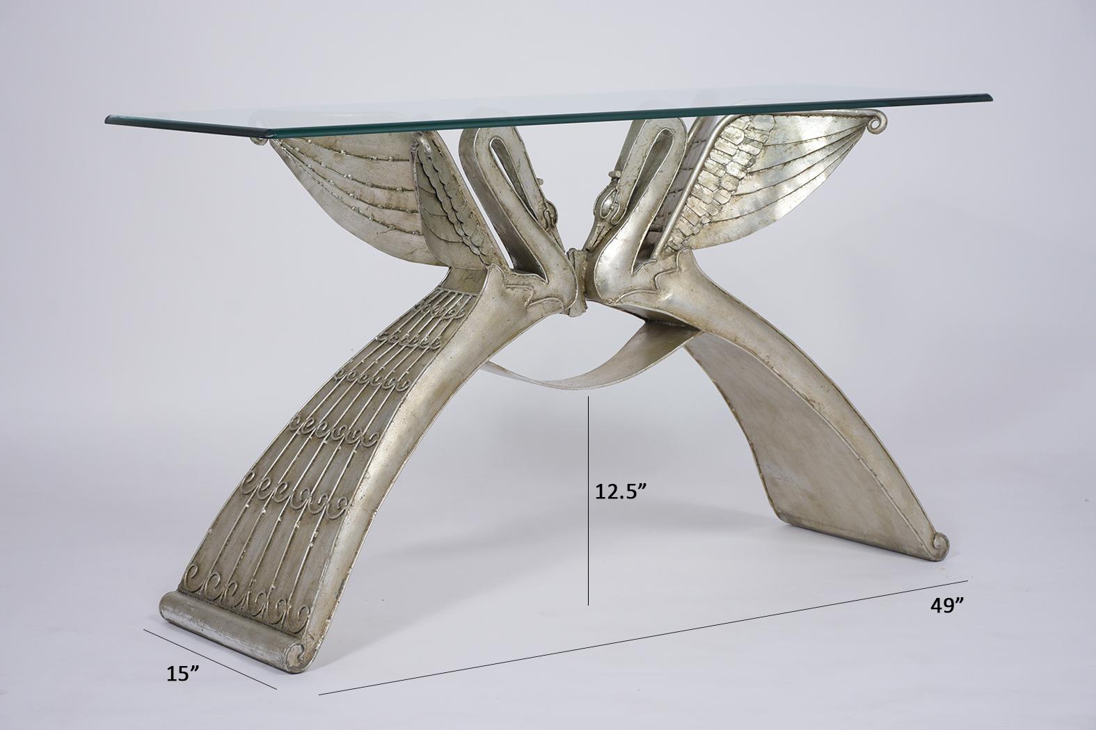 Italian Sculpture Console Table In Good Condition In Los Angeles, CA