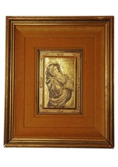 Italienisch Silber vergoldet Roberto Ferruzzi Plaque Madonnina oder Madonna der Straßen.