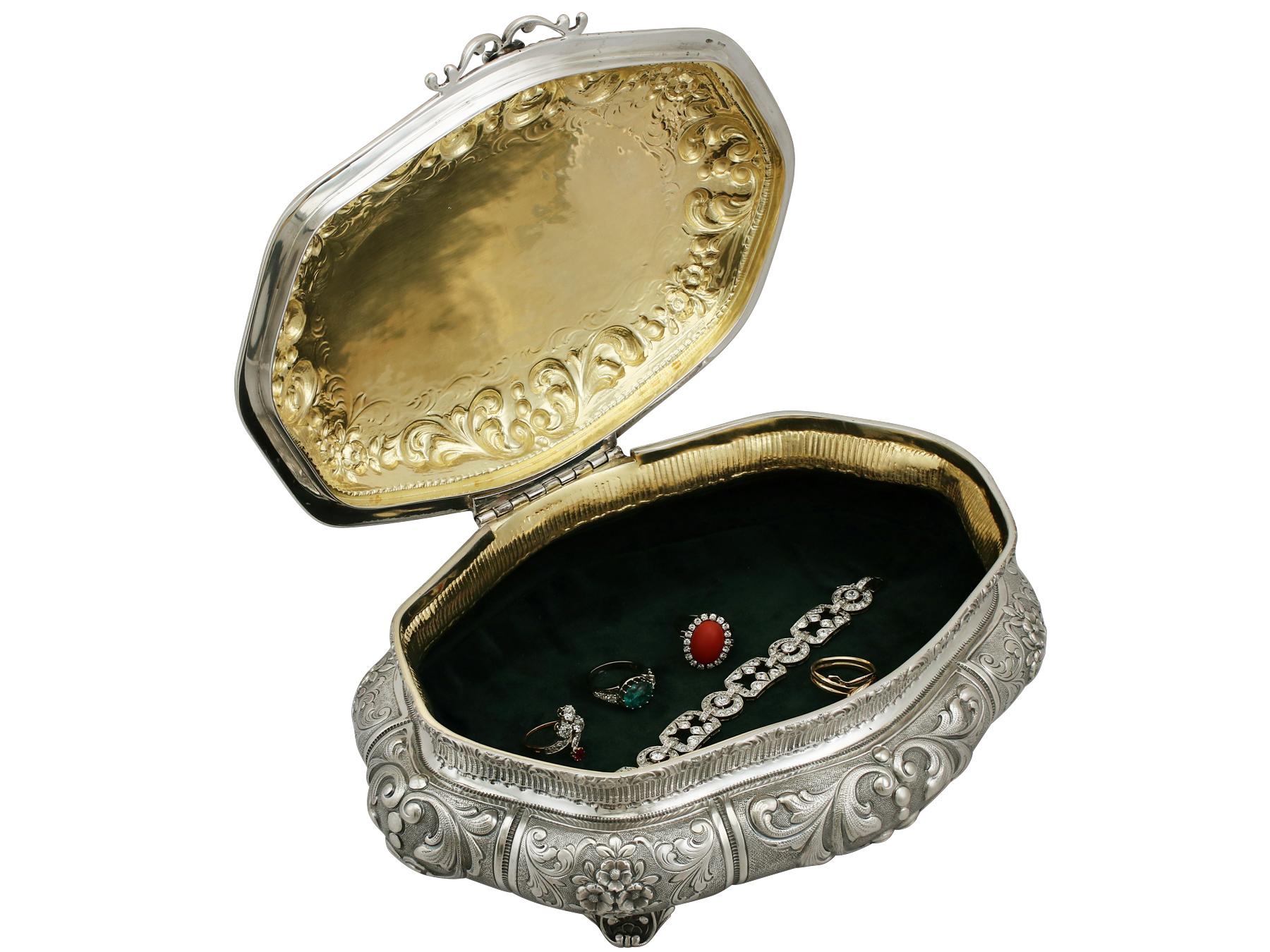 Italian Silver Jewelry Casket 2
