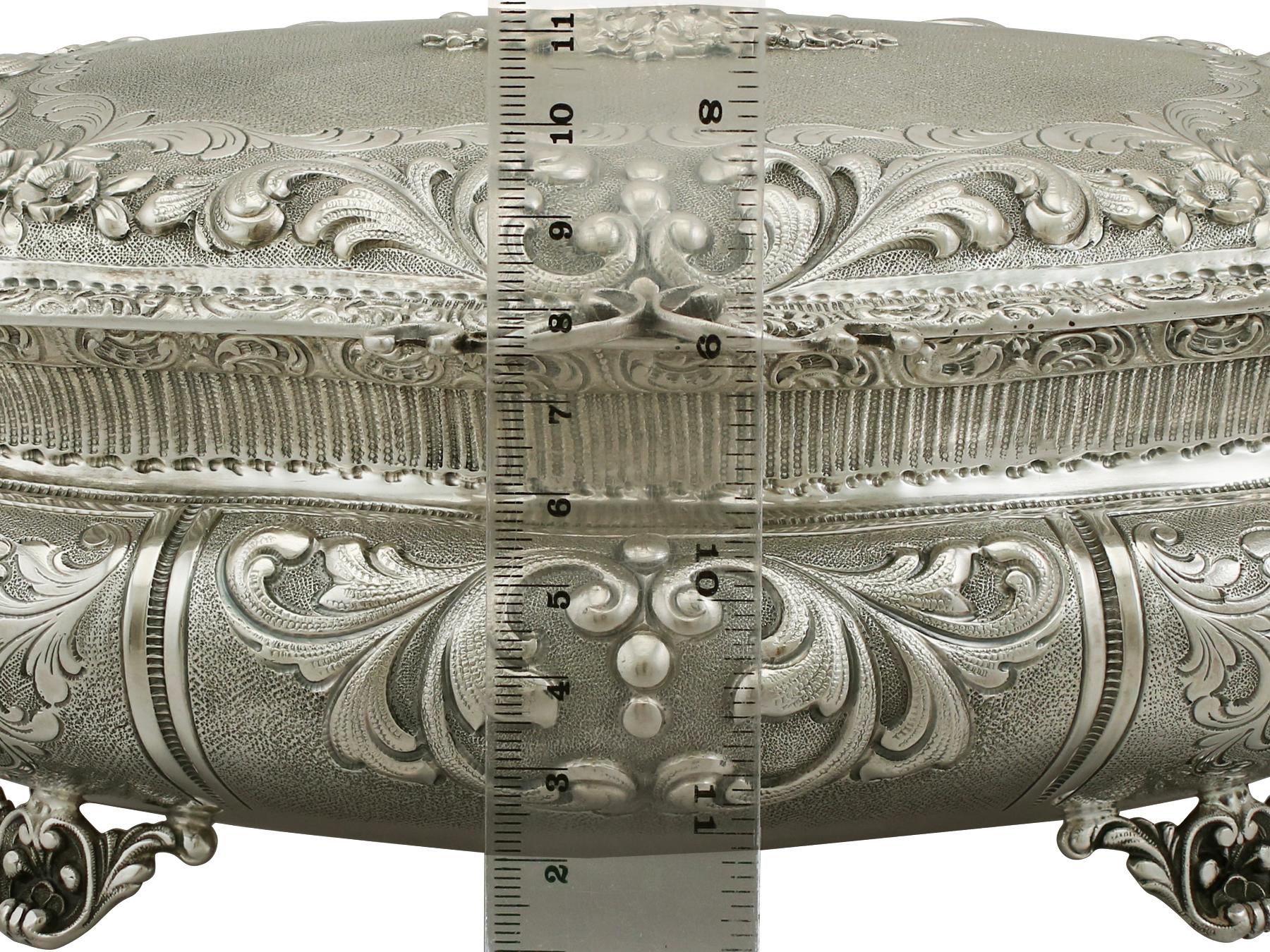 Italian Silver Jewelry Casket 4