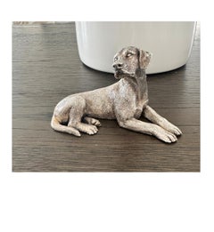 Italian Silver Labrador Figurine in the Style of Magrino