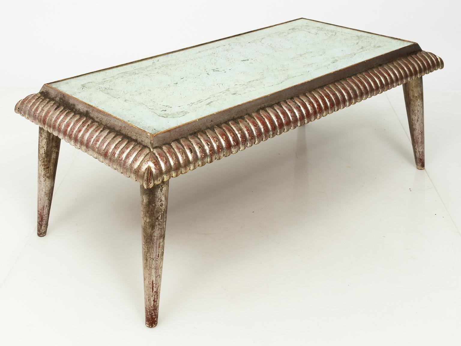 Italian Silver Leaf Low Table 3