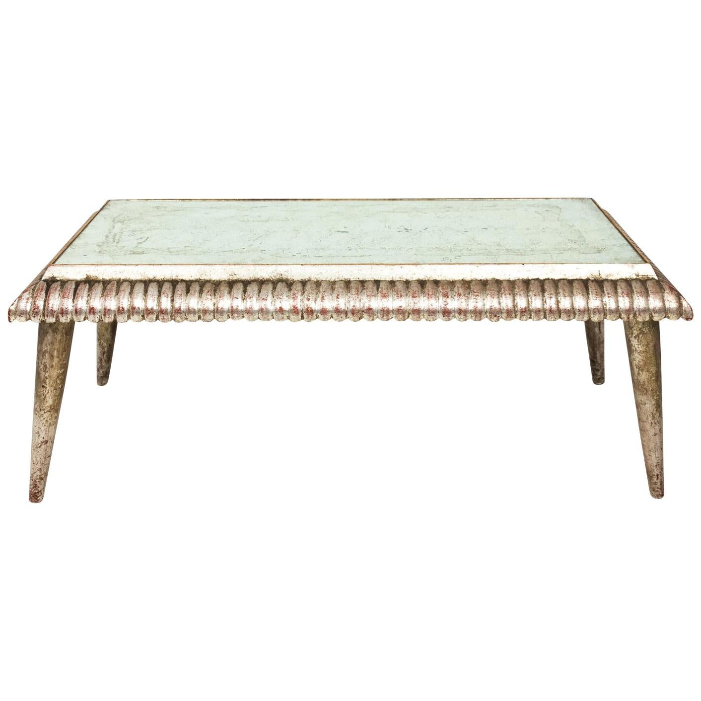 Italian Silver Leaf Low Table