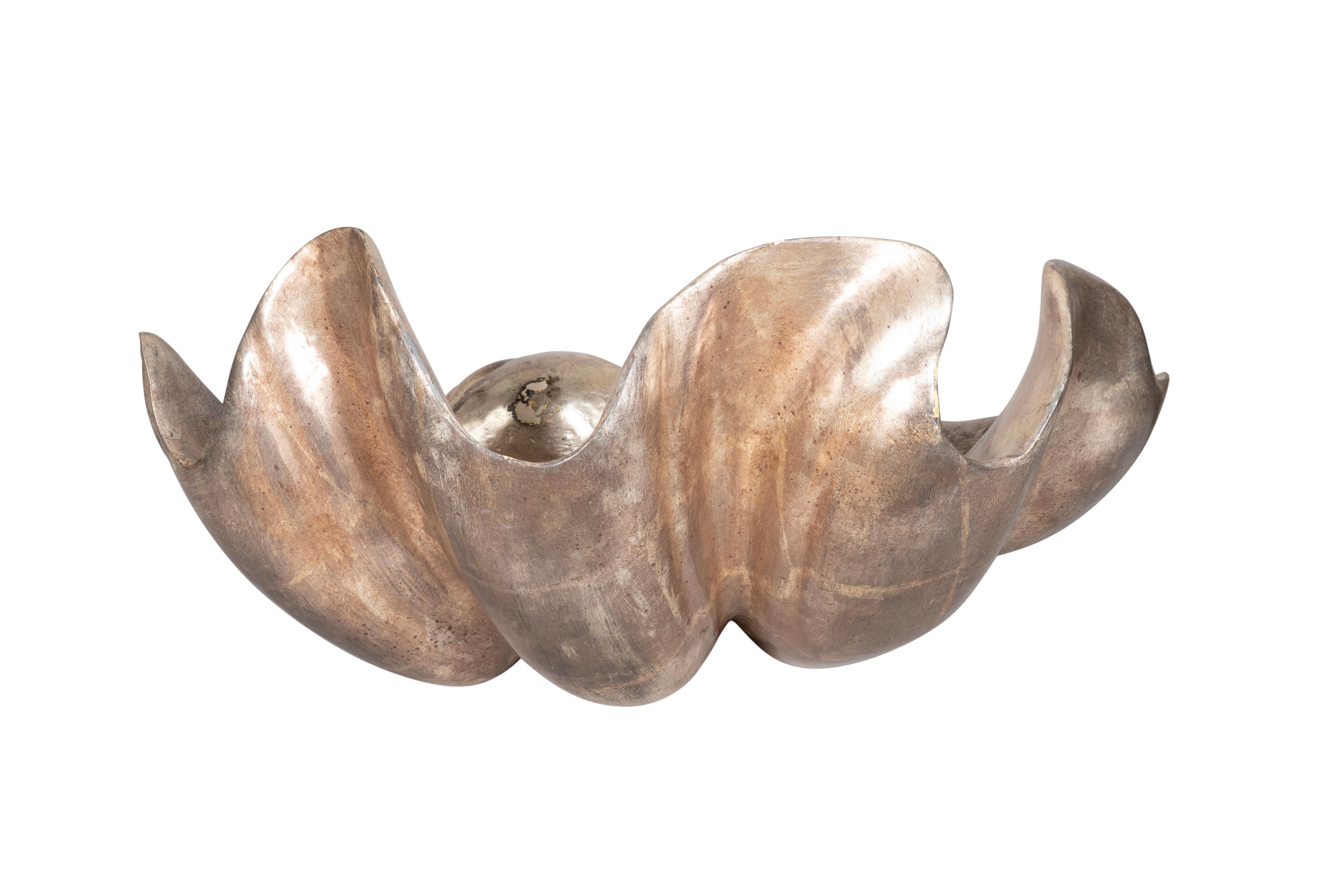 Cuenco con forma de concha de hoja de plata italiana en Bueno estado para la venta en Essex, MA